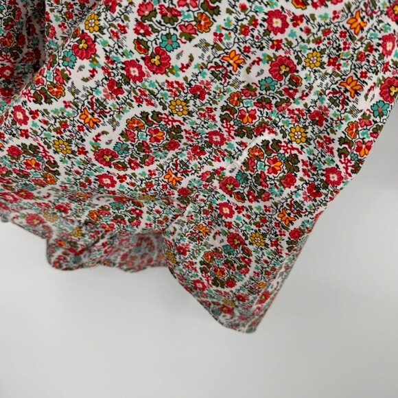 Lands End Womens Floral Print 3/4 Sleeve Shirt top tunic Size 16 100% Cotton - Picture 6 of 11